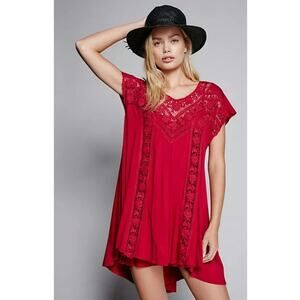 Free People × Caraway Red XS Mini Dress